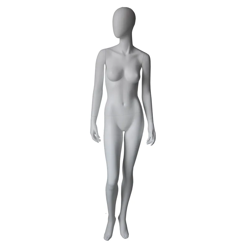 Fiberglass Standing White Female Model Full Body Mannequin