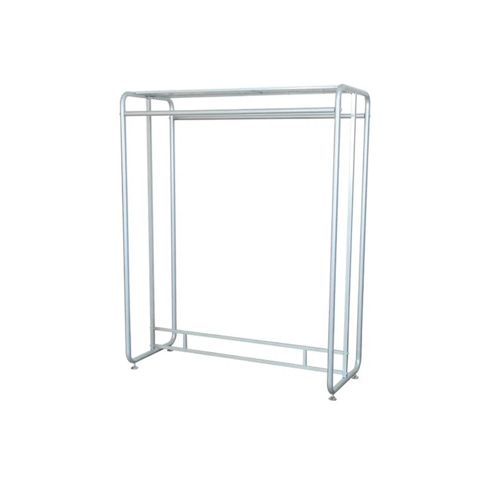 Fashionable Design Double-Row Floor Type Display Rack in /Glossy Black/White/Golden/Silver with Upper Board Made of Iron/Stainless Steel/for Houseware/Boutique