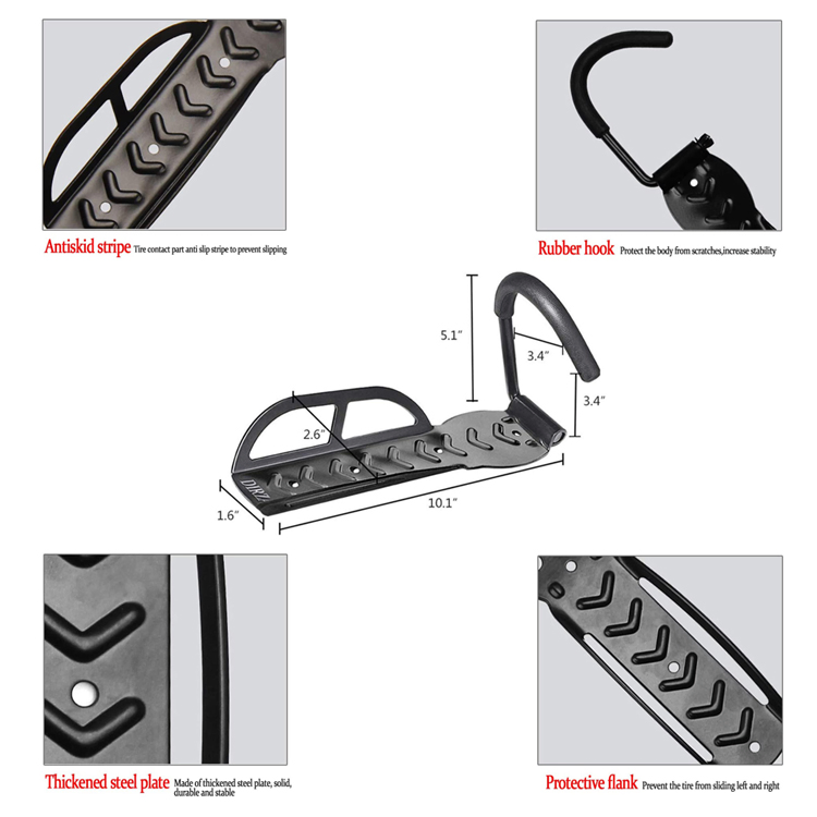 Adjustable Space Saving Wall Hanger Heavy Duty Bike Rack Bicycle