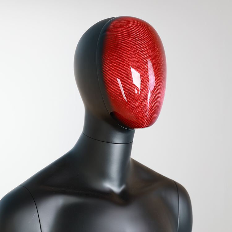 Men's Dummy Model Clothing Store Window Display Black Human Body Plastic Male Mannequin Full Body for Suit Coat Display