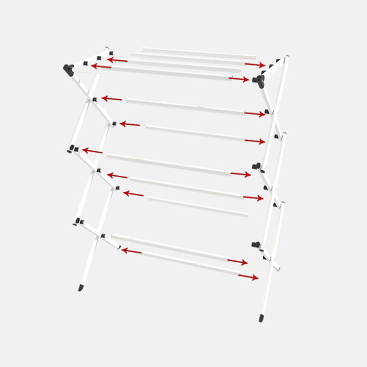 Sanipro Balcony Portable Metal and Plastic Heavy Duty Folding Clothing Dryer Laundry Hanger, Air Drying Rack for Clothes Towel