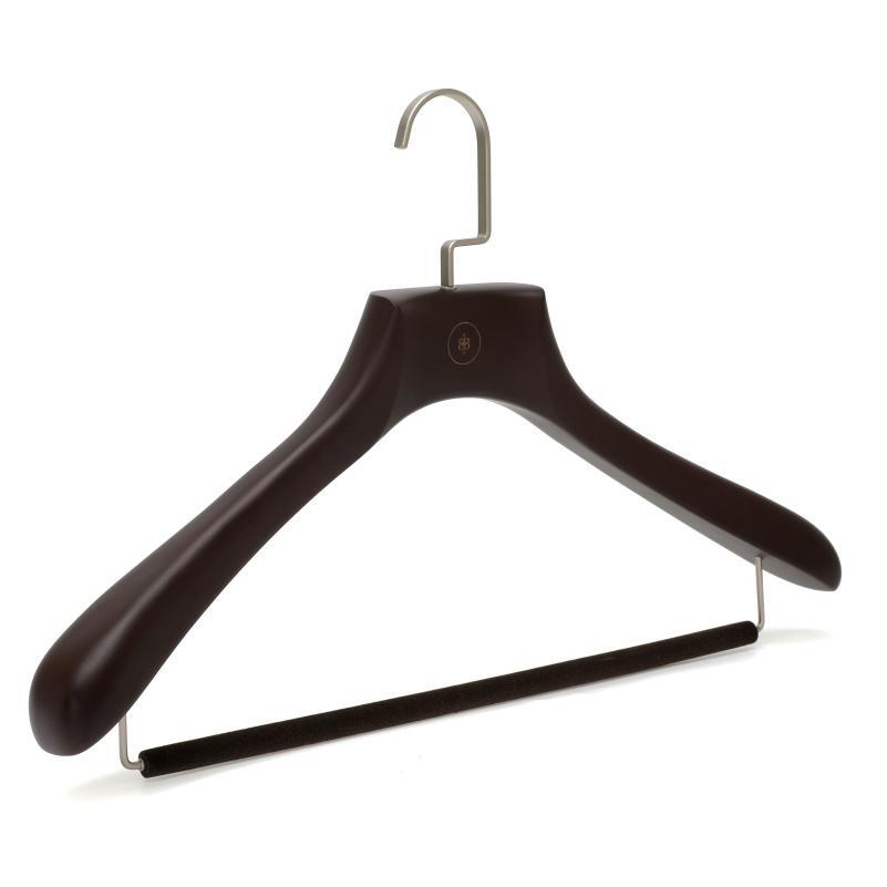 Luxury Wooden Garment Hanger Lotus Wood Customizable Surface Coat Rack 2024