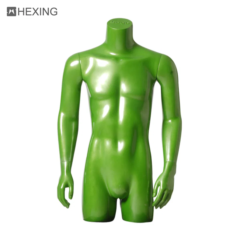 New Fashion Wholesales Price Fiberglass Window Display Half Body Male Upper Torso Mannequins