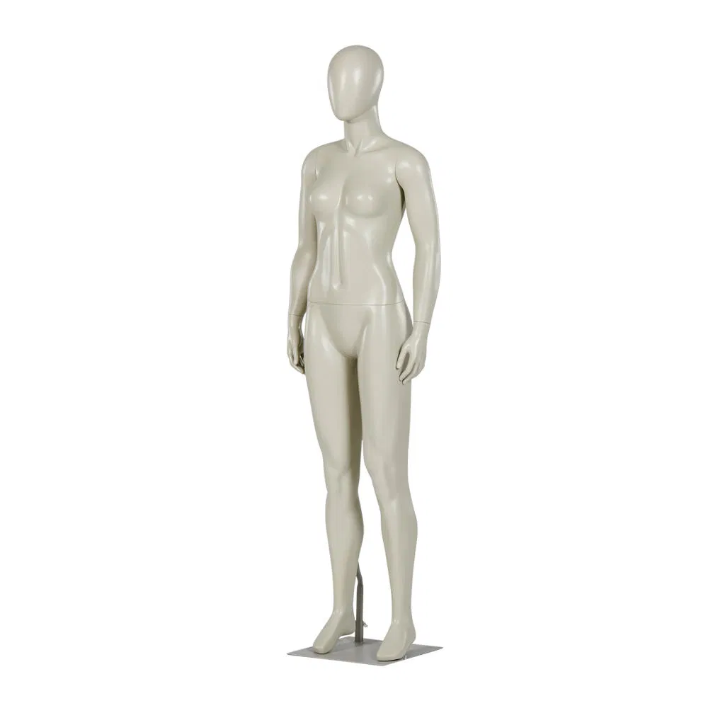 Faceless Fiberglass Full Body Black Color Woman Display Sports Mannequins Female