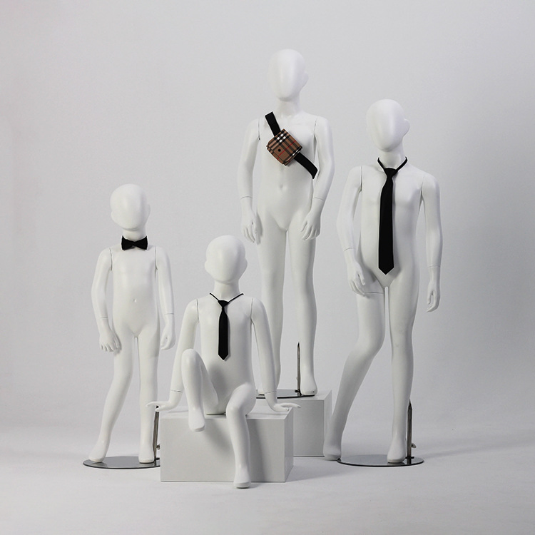 Child Display Clothes Mannequin White Boy Model Full Body Kids Plastic Child Mannequin