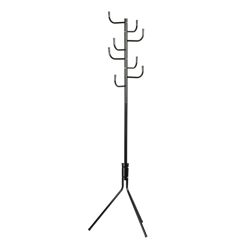 Sturdy Black Metal Clothes Hanger Display Rack for Boutique Shop