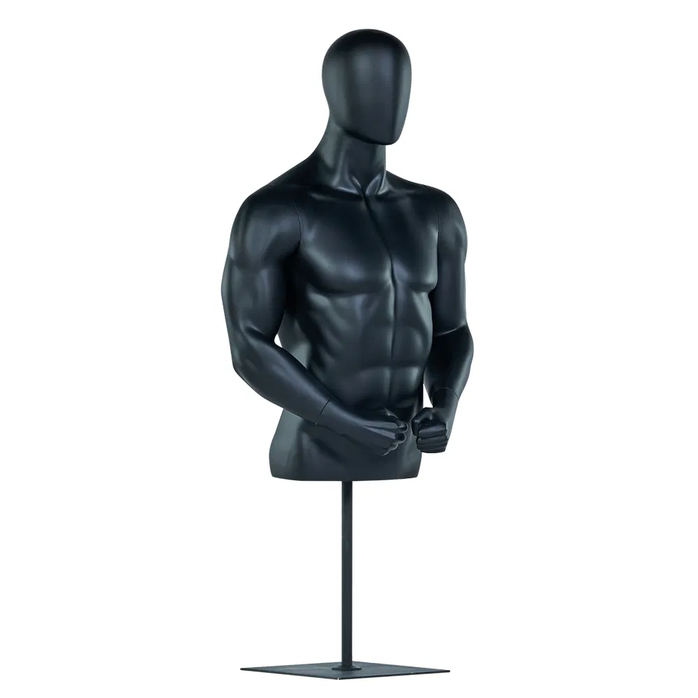 Fiberglass Big Muscle Sports Mannequin Half Body Male Mannequins
