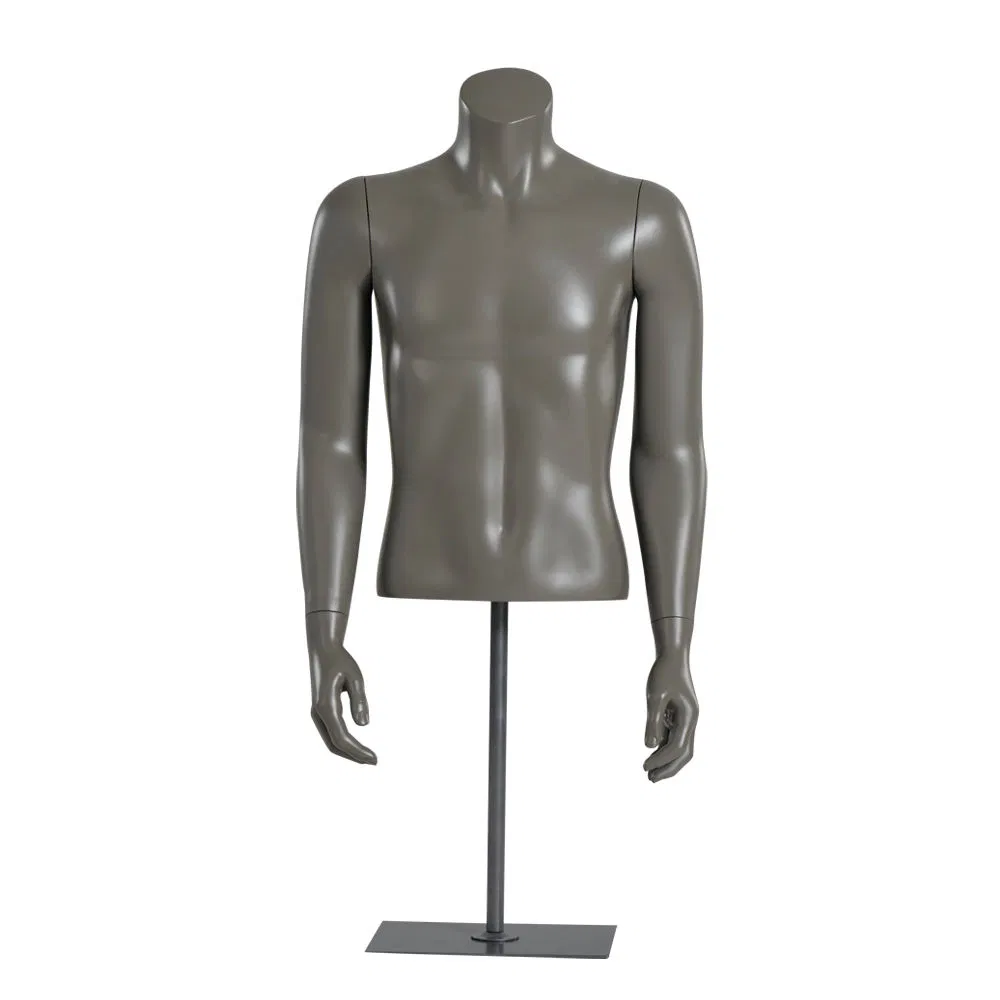 Window Display Adult Male Mannequin Doll Fiberglass Half Body Torso Mannequins for Sale