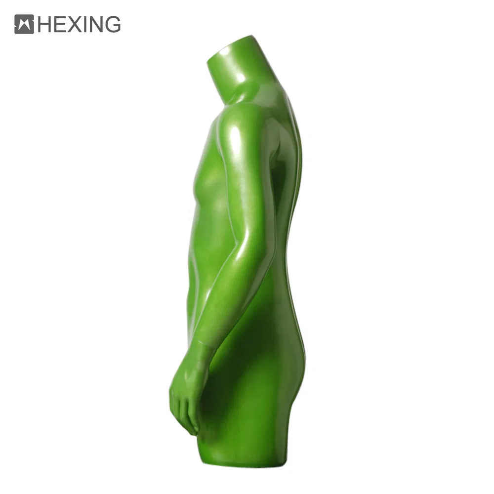 New Fashion Wholesales Price Fiberglass Window Display Half Body Male Upper Torso Mannequins