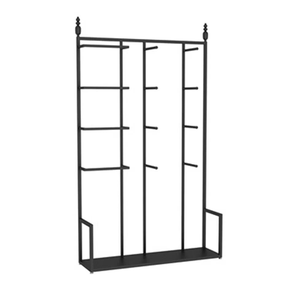 Best Price Floor Standing Wall Mounted Single-Sided Multi-Layer Display Rack for Bra/Underwear in Black/White/Gold with Parcel Shelf Made of Iron for Couture