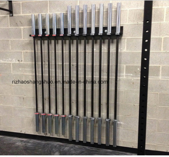 Gym Equipment Wall Mounted Barbell Storage Holder Wall Mounted Ob Barbell Bar Storage Rack Hanger