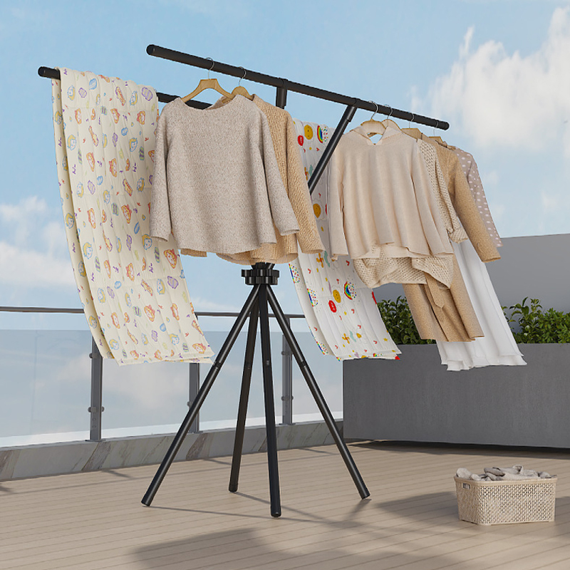 Sanipro Multi-Functional Bedroom Clothes Hanging Rack Storage Shelf Portable Balcony Foldable Laundry Drying Hanger