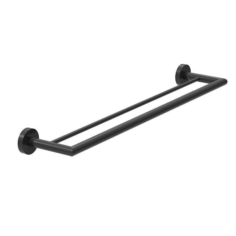 Matte Black Double Towel Bars Towel Rack for Bathroom Wall Mount Towel Holder Heavy Duty SUS304 Stainless Steel Towel Hanger Towel Rail