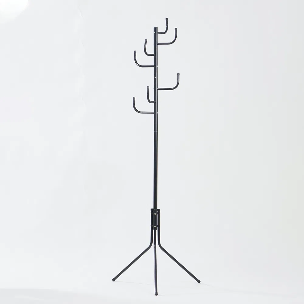 Sturdy Black Metal Clothes Hanger Display Rack for Boutique Shop