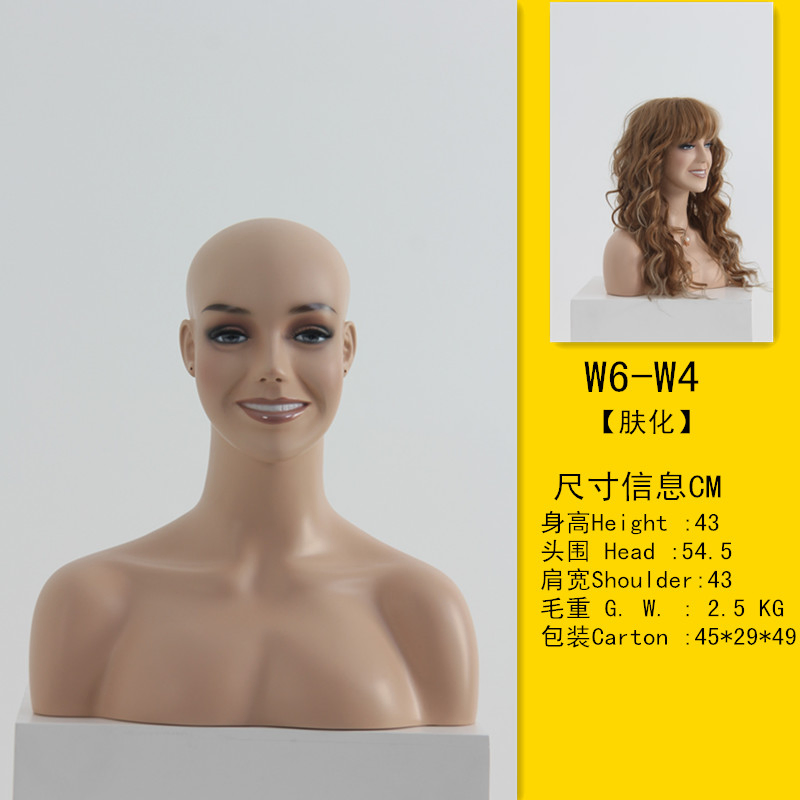 Wholesale Makeup Face Realistic Female Mannequin Head Bust Mannequin Head with Shoulders for Wigs Display