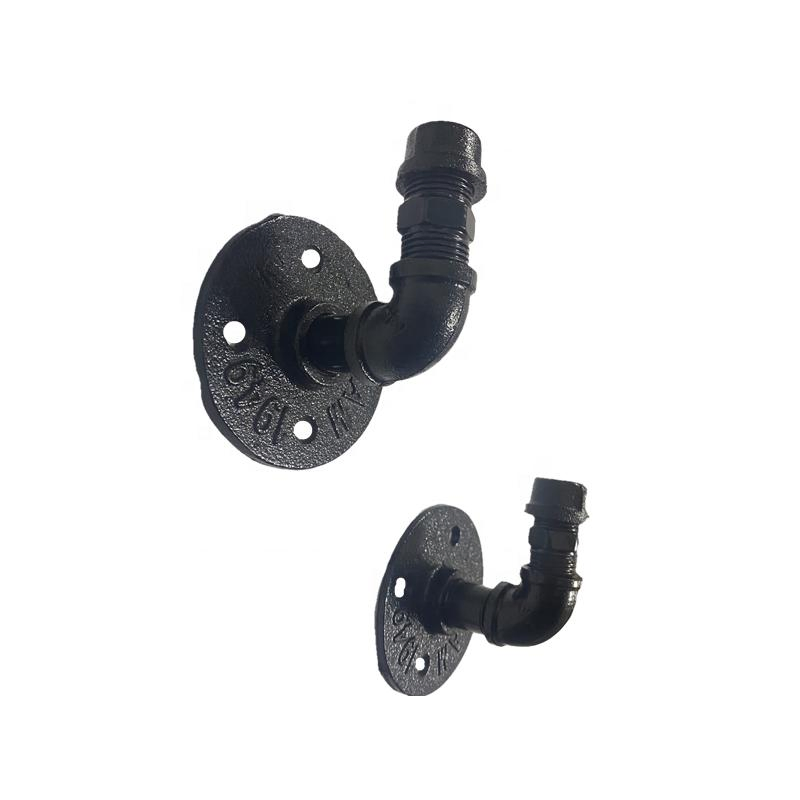 Industrial Style Bathrobe Towel Hooks Wall Mounted Metal Iron Pipe Hanger Coat Racks Bag Rack for Home Decoration