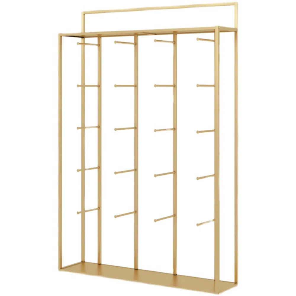 Best Price Floor Standing Wall Mounted Single-Sided Multi-Layer Display Rack for Bra/Underwear in Black/White/Gold with Parcel Shelf Made of Iron for Couture