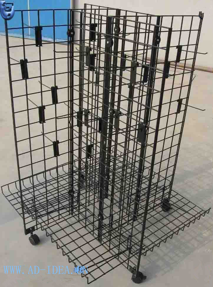 Metal Wire Grid Slatgrid Floor Display Racks Wholesale for Retail Use