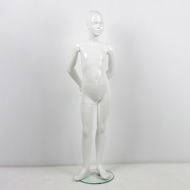 Good Quality Wholesale Fiberglass Realistic Boy and Girl Standing Kids Child Mannequin with Face