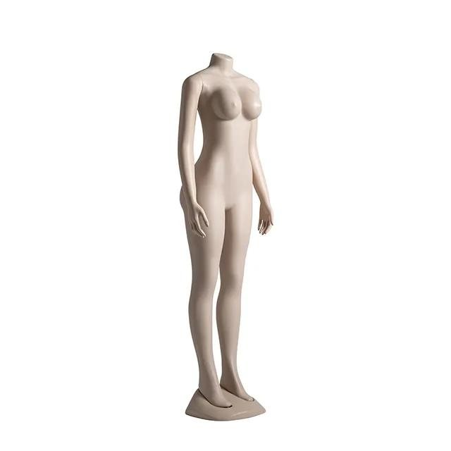 Plastic Headless Big Bust Manikin Skin Color Female Plus Size Brazilian Mannequin