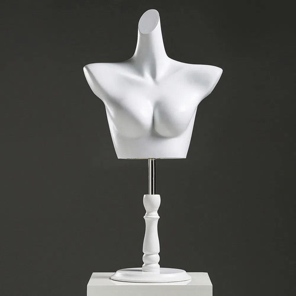 Best Quality Chest HIPS Mannequin in Glossy/Matte Skin/White with Plastic/Metal Base Made of PP/PE/ABS/Fiberglass for Male/Female Underwear/Underpants Display