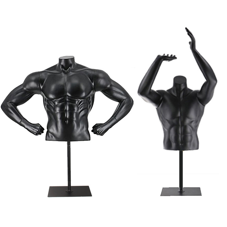 High Quality Upper Body Mannequin Sports Man Headless Upper Half Body Male Torso Mannequin