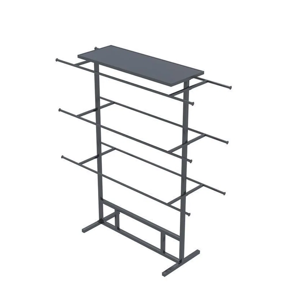 Modern Fashion Oval Double-Sided Multi-Layer Shorts/Bras/Socks Display Rack in Black/White/Golden Made of Ironwork for Couture