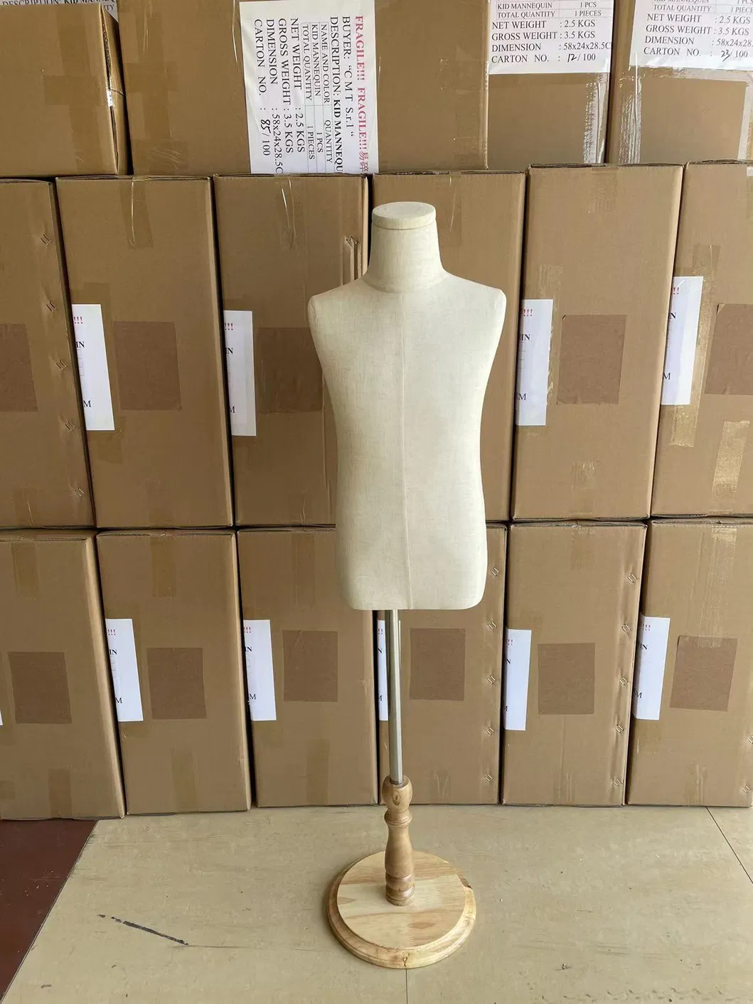 Natural Color Linen Coating Children Suits Display Kid Mannequin