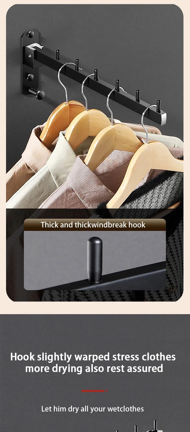 Foldable Hook Rack Detail 6