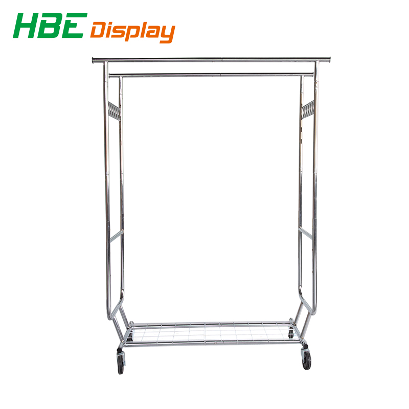 Eco-Friendly Balcony Iron Clothing Stand Metal Clothes Single Hanger Rack