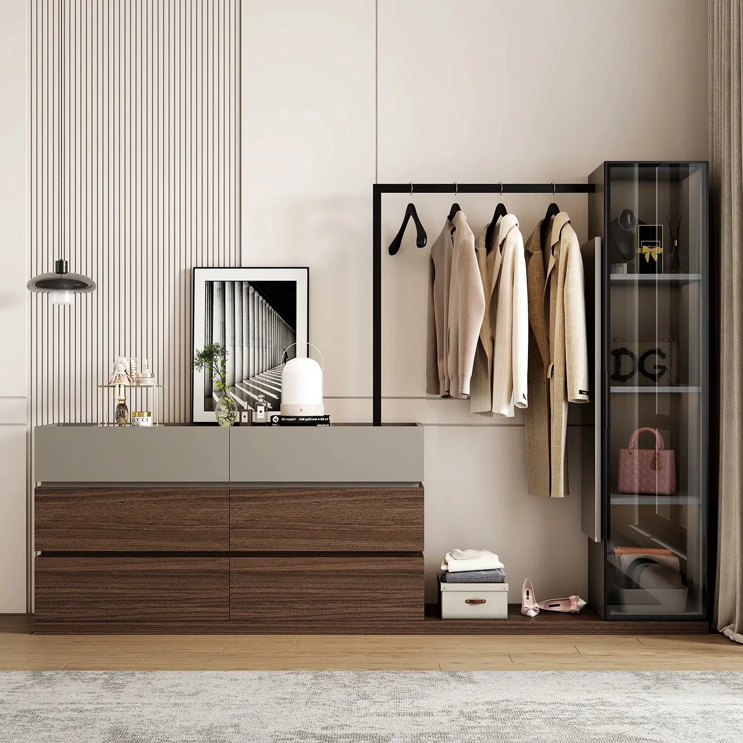 New Design Durable Wooden Garment Hanger Home Bedroom Furniture Dressing Coat Rack