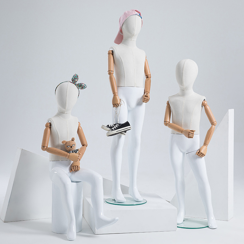 Child Display Clothes Mannequin White Boy Model Full Body Kids Plastic Child Mannequin