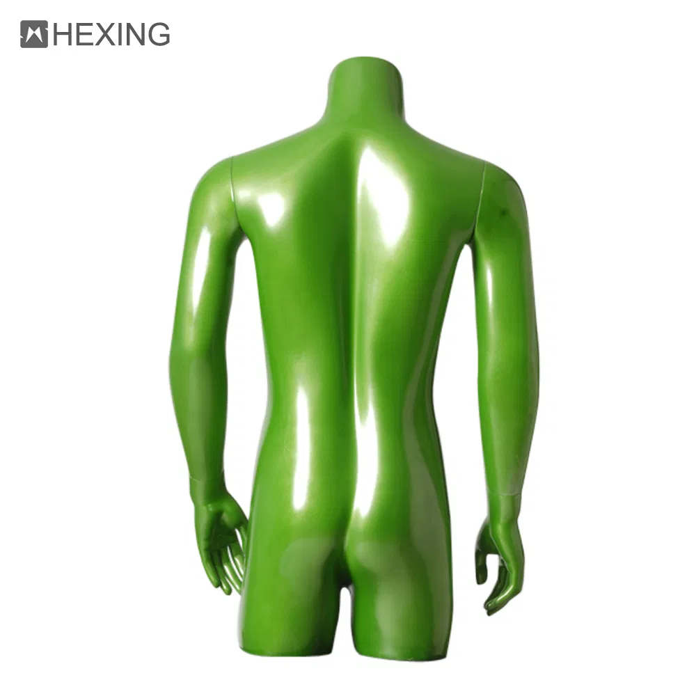 New Fashion Wholesales Price Fiberglass Window Display Half Body Male Upper Torso Mannequins