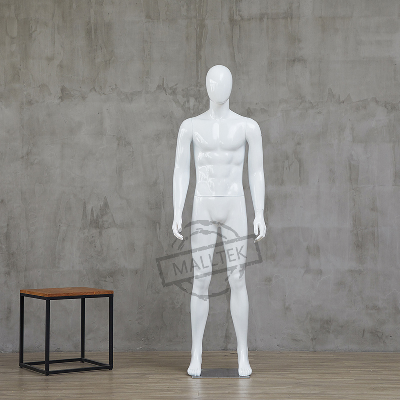 Hot Sale Garment Store Window Display Glossy White Plastic Mannequin