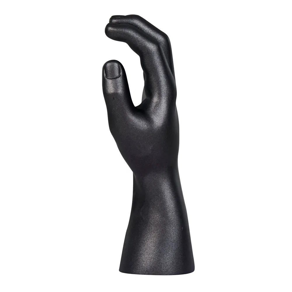 Black Plastic Male Realistic Mannequin Hand for Glove Display