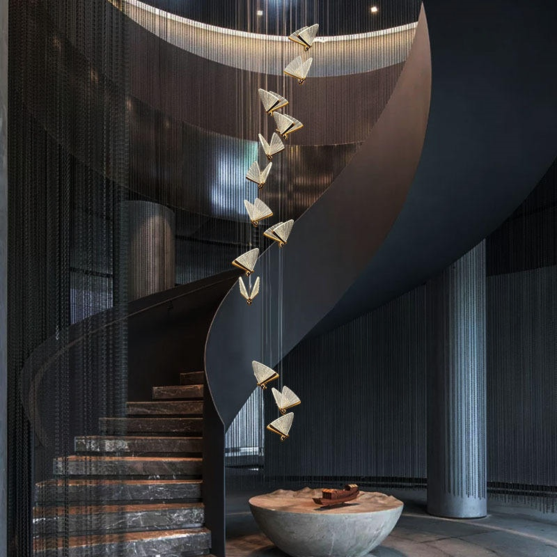 Nordic Modern Butterfly LED Pendant Lighting for Living Room Hotel Decor
