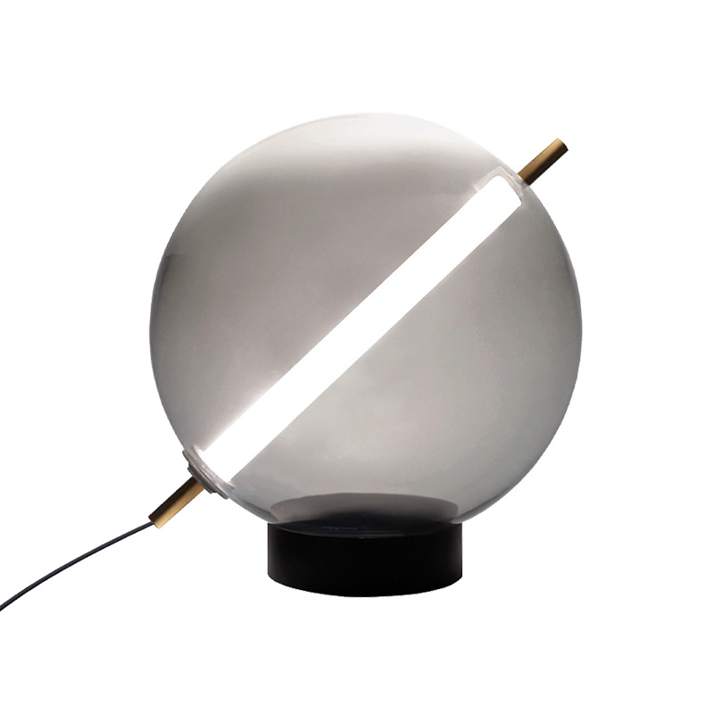 Minimalist Luxury Glass Table Lamp for Designer Living Room Decor