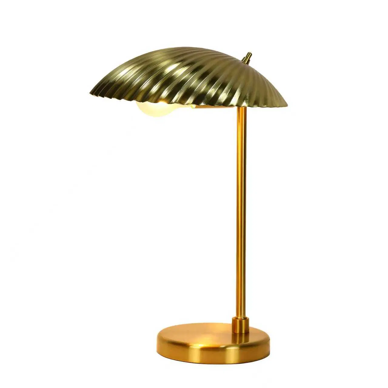 Brass Shell Table Lamp Bedroom Bedside Decorative Night Light Designer Second-Hand Table Lamp