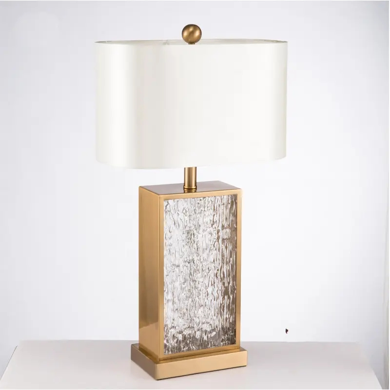 Metal Living Room Cloth Cover Simple Table Light Simple Postmodern Glass Bedside Bedroom Designer Model Room Table Lamp