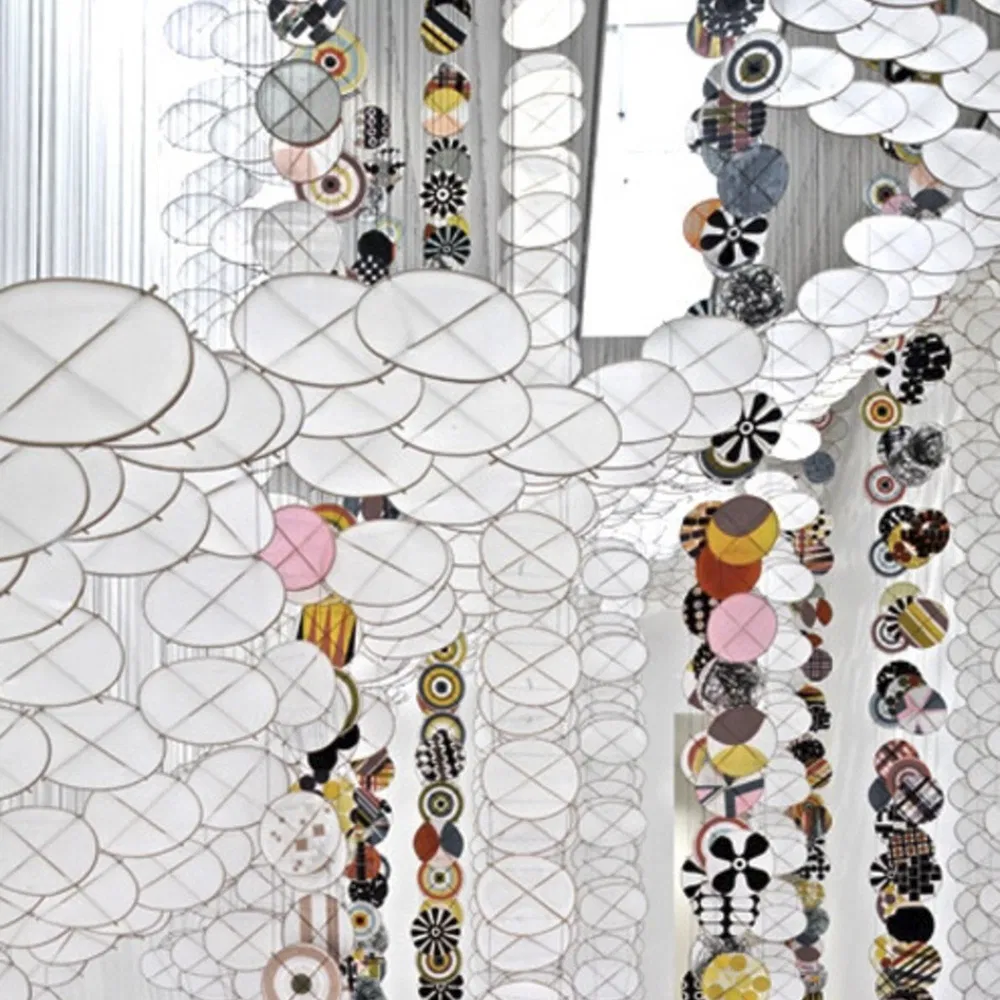 Large Circular Art Design Shopping Mall Lobby Hanging Decorative Art Installation
