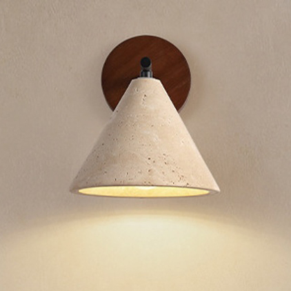 Wholesale Classical Bedroom LED Sconce Yellow Travertine LED Wall Light Home Decor Minimalist Natural Stone Bedroom Cafe Hotel Bedside Wall Lamp (ZY-BD007)