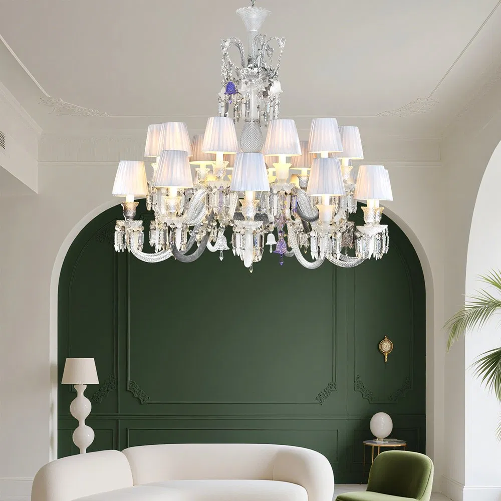Customized Decorative Crystal Chandelier Modern Luxury Large Hotel Lobby Modern Chrome Crystal Big Bacarat Chandelier