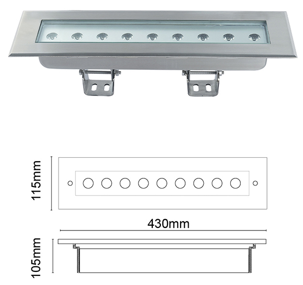 Hot Sales Decorative Landscape Outdoor Building Facade IP68 RGBWA LED Wall Washer Light