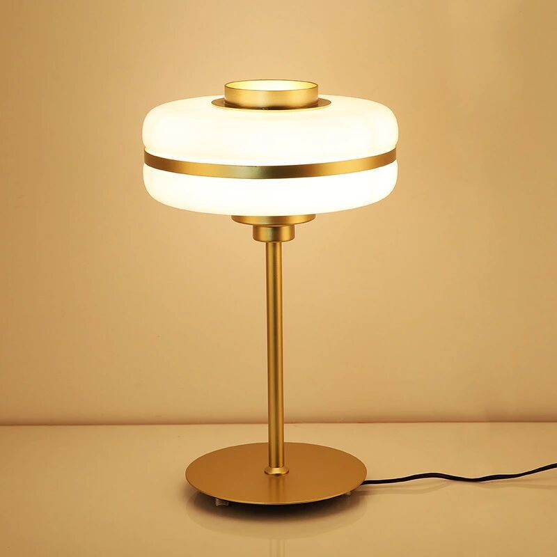 Bedside Lamp Simple Creative Nordic Designer with Glass Round Shade for Living Room Decoration LED Table Lamp (ZY-TB046)