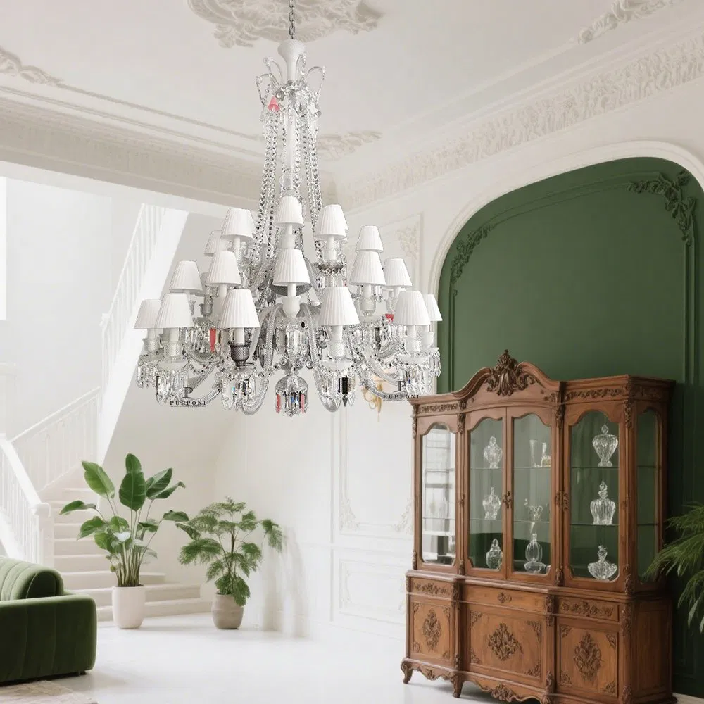 Large French Style Crystal Chandelier for Wedding &amp; Banquet Hall Custom Luxury Lighting for Indoor Decoration in Stock