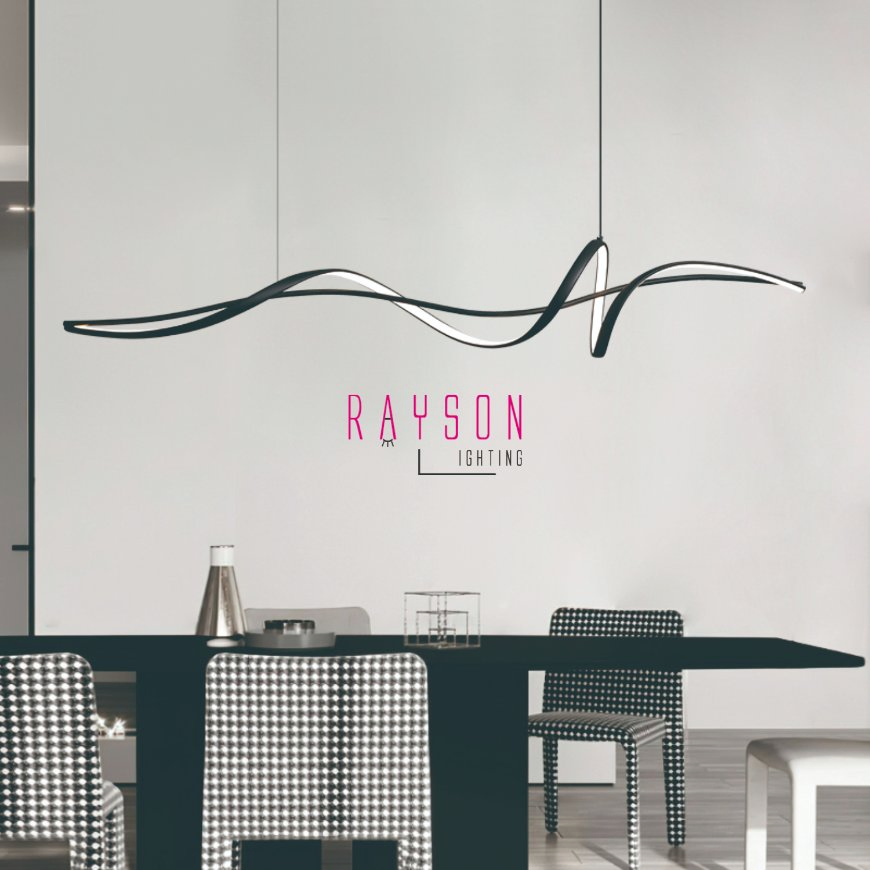 Interior Creative Chandelier Modern Aluminium Pendant Lamp Indoor CCT LED Strip Decorative Dining Room Lighting (1120)