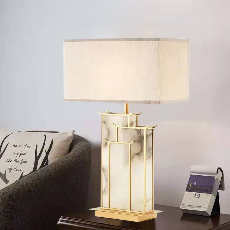 Zy Custom Modern Marble Designer Simple Hotel Restaurant Villa Living Room Table Lamp