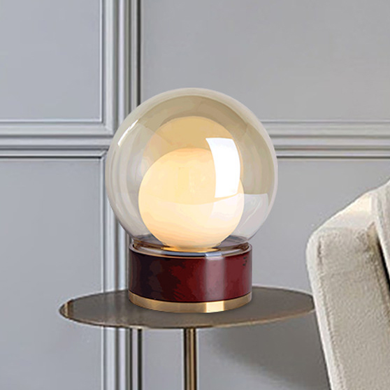 Modern Nordic Fashion Art Glass LED Table Lamp Living Room Bedroom Bedside Coffee Office Hotel Home Decor Desk Study Reading Glass Table Lamp (ZY-TB080)