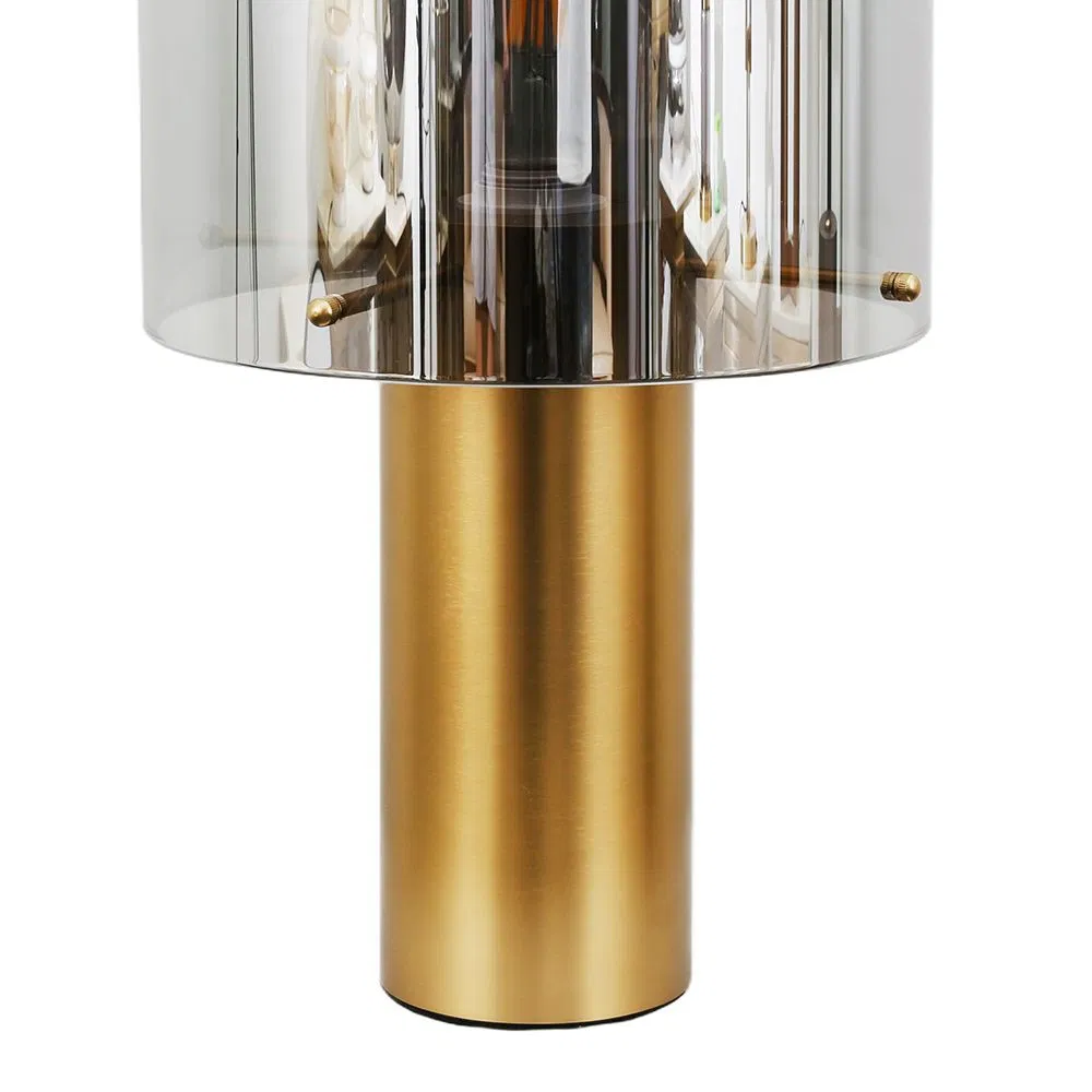 OEM Minimalist Style Bedroom Living Room Hotel Bedside Table Lamp with Glass Body