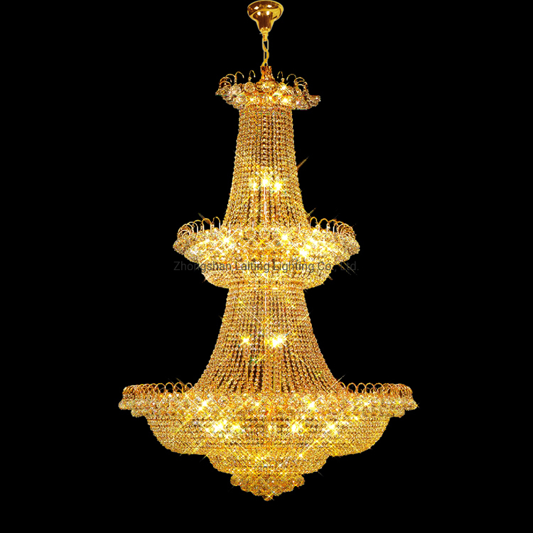 Duplex Floor Luxury Crystal Big Chandelier Hotel Lobby Living Room Spiral Staircase Villa Decorative Chandelier